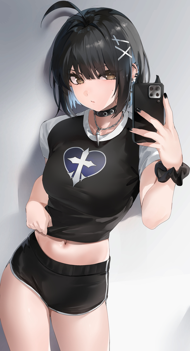This is a pixiv picture whose title is Selfie 🤘.