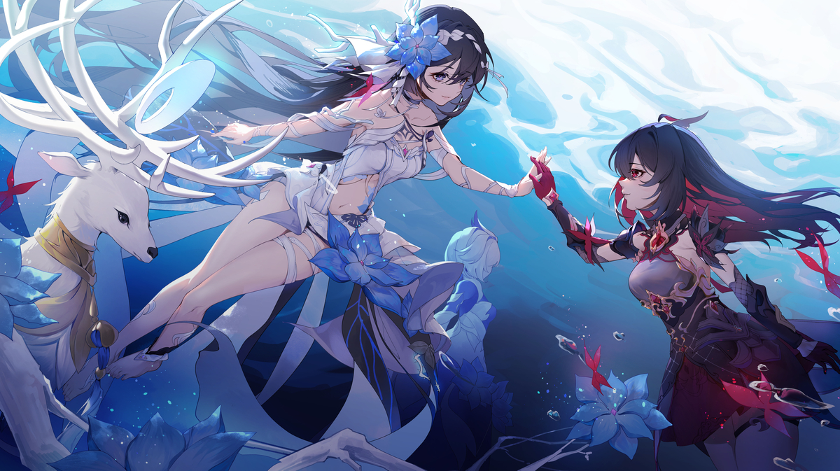 This is a pixiv picture whose title is 再会.