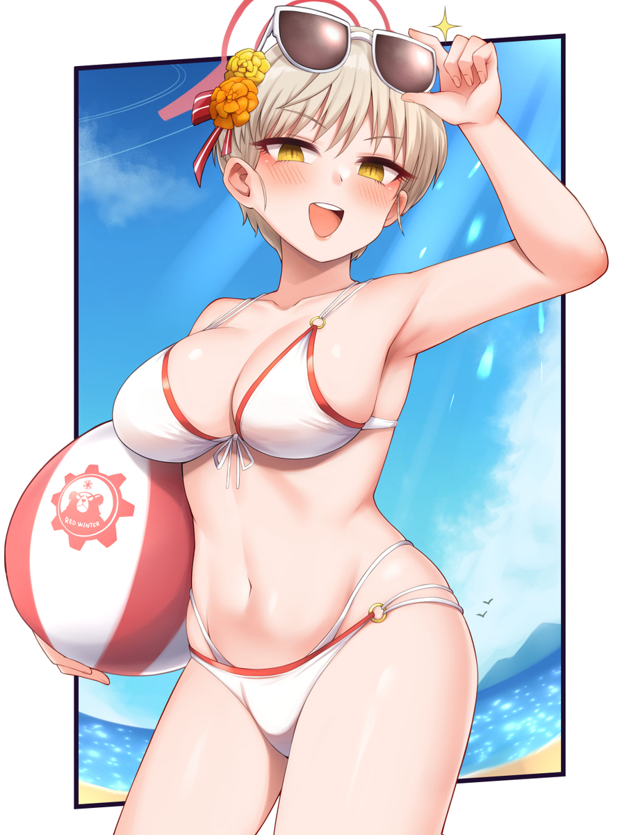 This is a pixiv picture whose title is 水着マリナ委員長.