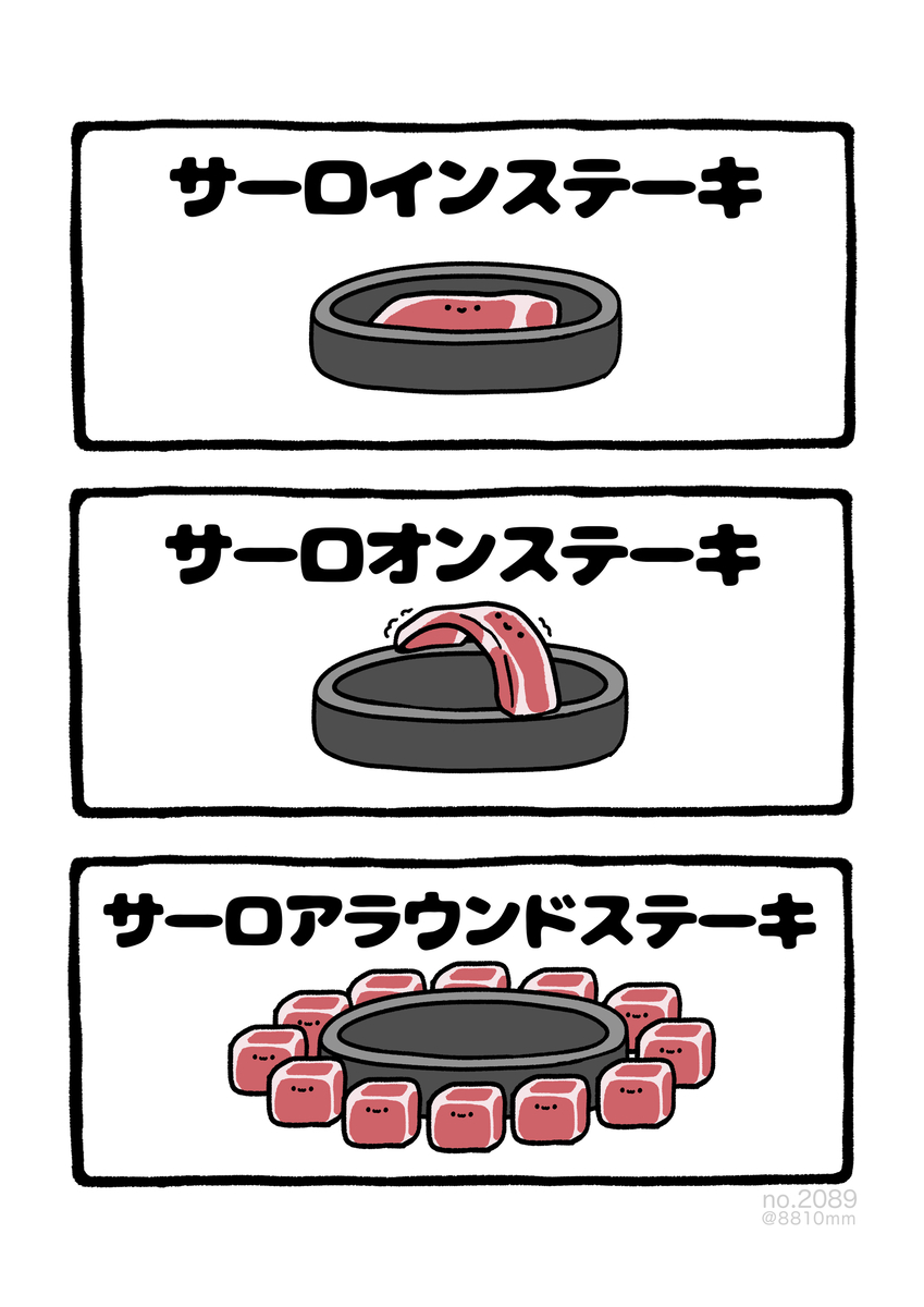 This is a pixiv picture whose title is no.2089 『 サーロインステーキ 』.