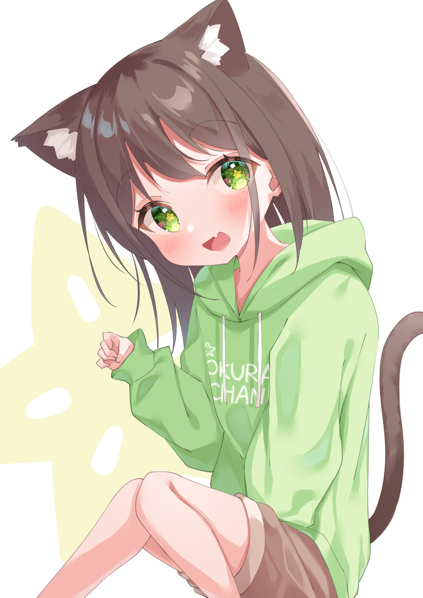 This is a pixiv picture whose title is おくらちゃんにゃ！.