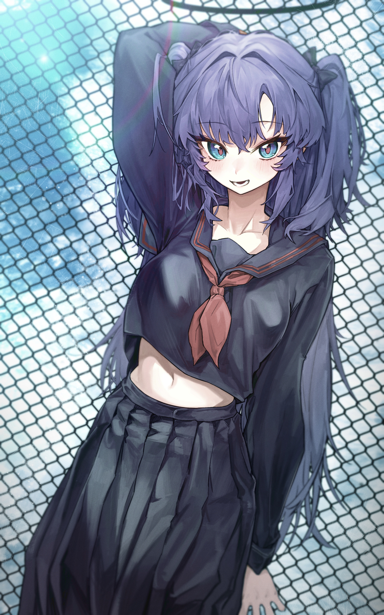 This is a pixiv picture whose title is yuuka school uniform.