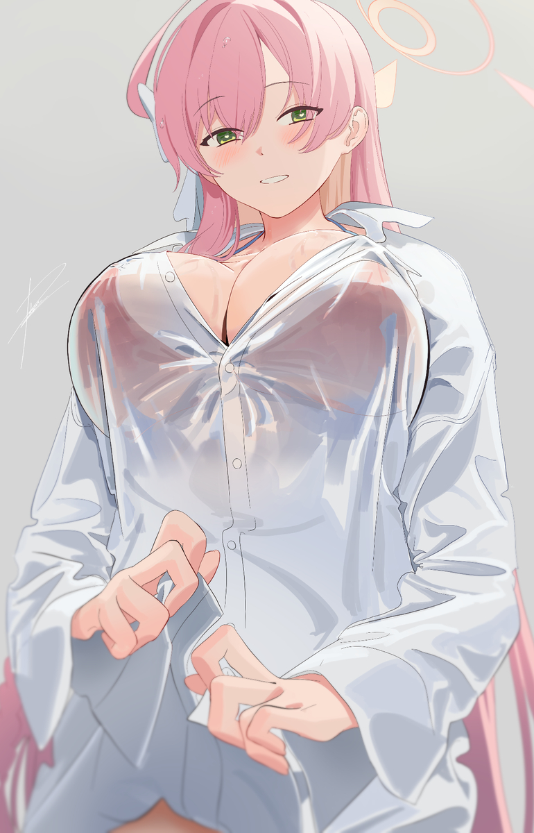 This is a pixiv picture whose title is ハナコのワイシャツ.