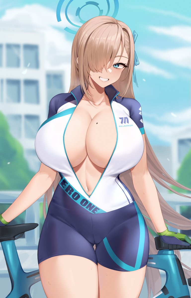 This is a pixiv picture whose title is アスナ(ライディング).