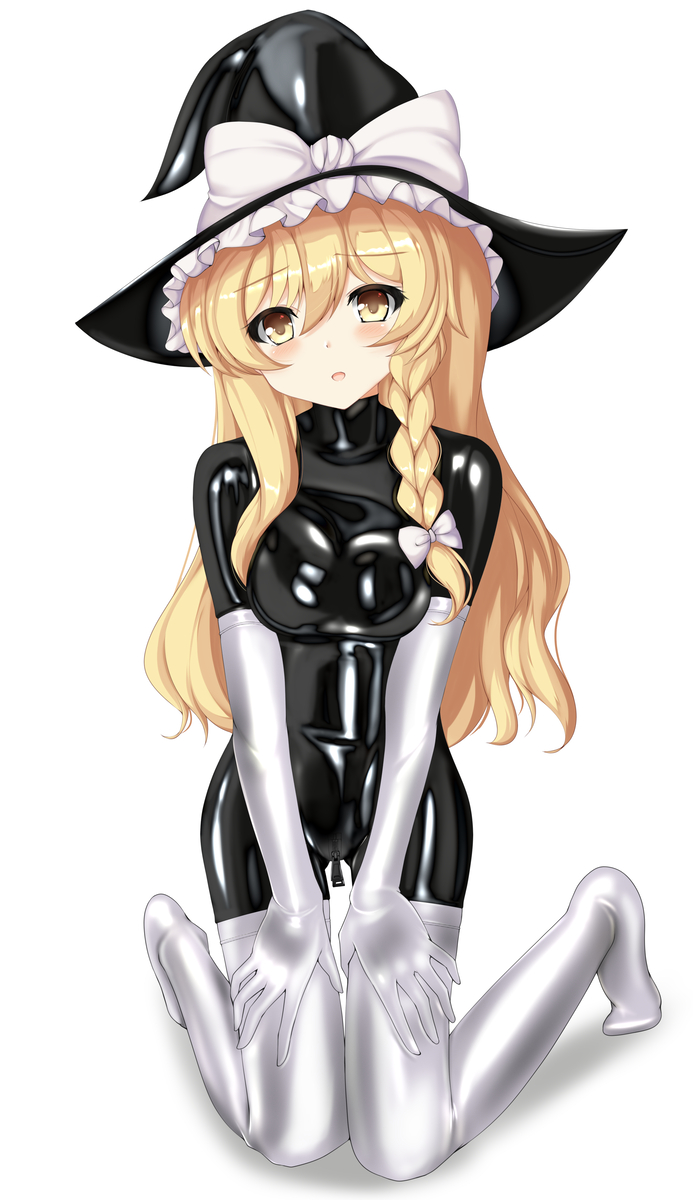 This is a pixiv picture whose title is ラバースーツ魔理沙ちゃん！.