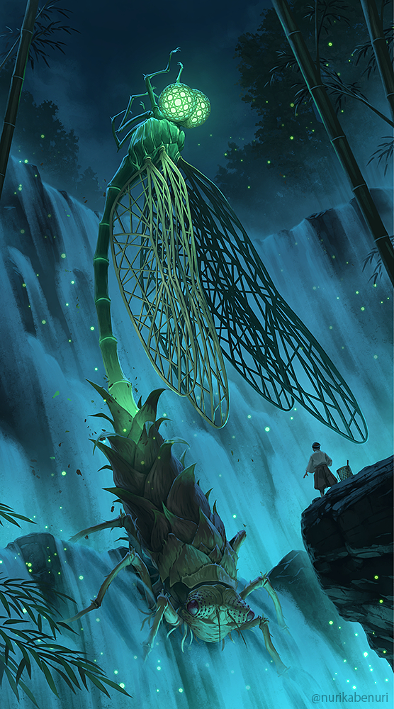 This is a pixiv picture whose title is 竹蜻蛉.