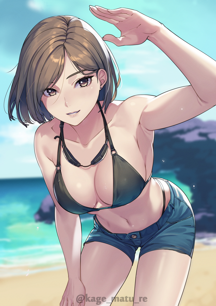 This is a pixiv picture whose title is 故郷の島で、久しぶりに会う地元の友達。.
