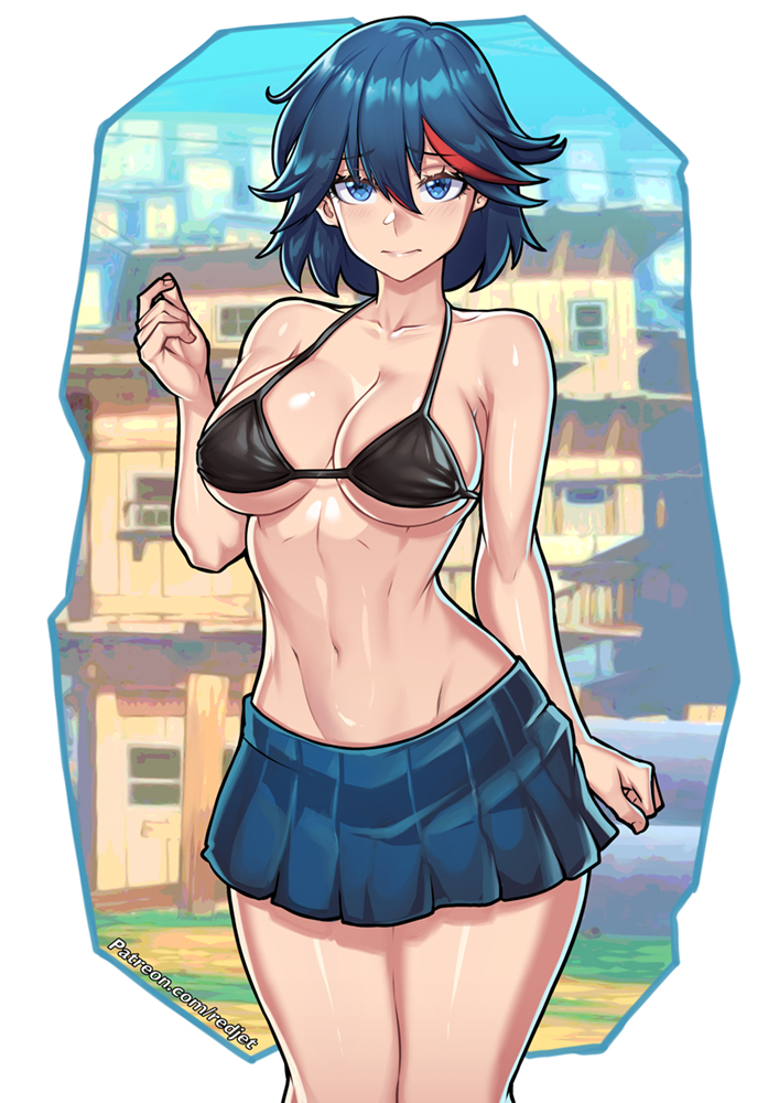 This is a pixiv picture whose title is 纏流子 - top bikini.