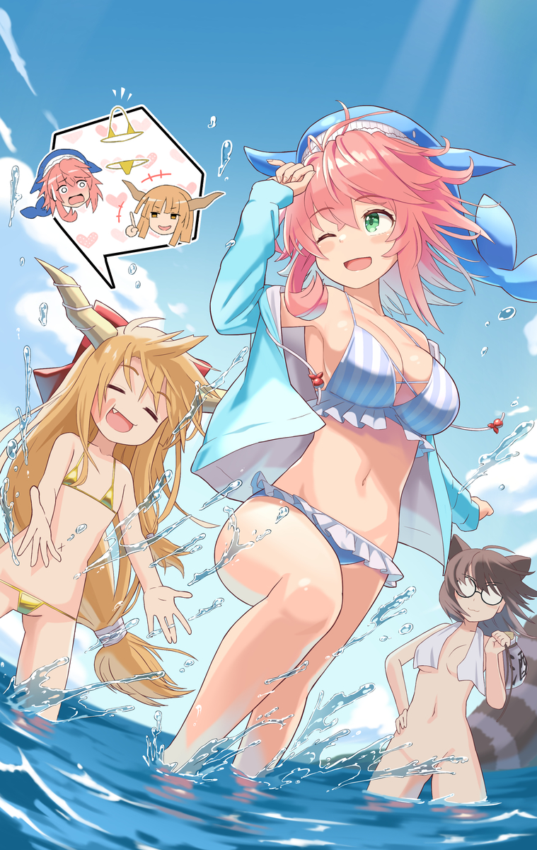 This is a pixiv picture whose title is 蚕食鯨呑亭の夏.