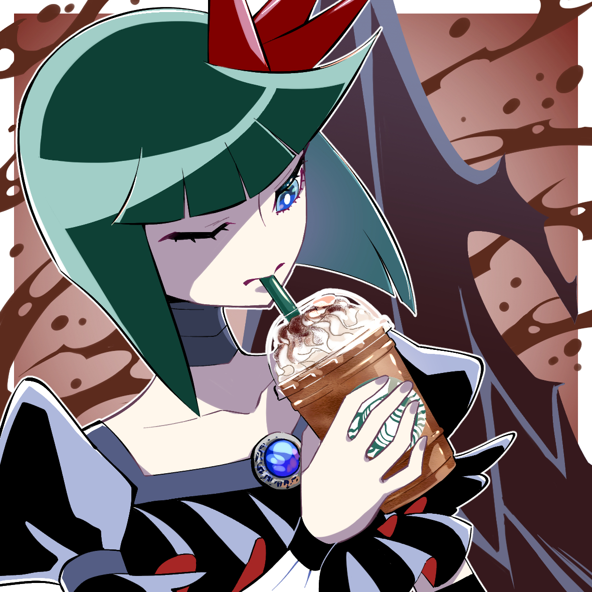 This is a pixiv picture whose title is ダークモカチップフラペチーノ.