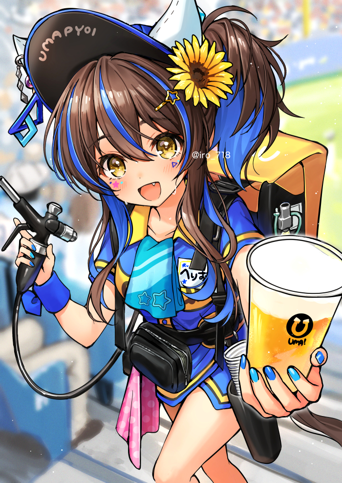 This is a pixiv picture whose title is 可愛すぎるビールの売り子.