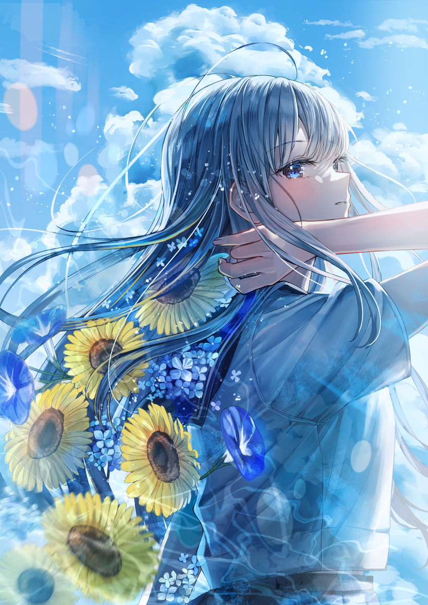 This is a pixiv picture whose title is 夏風.