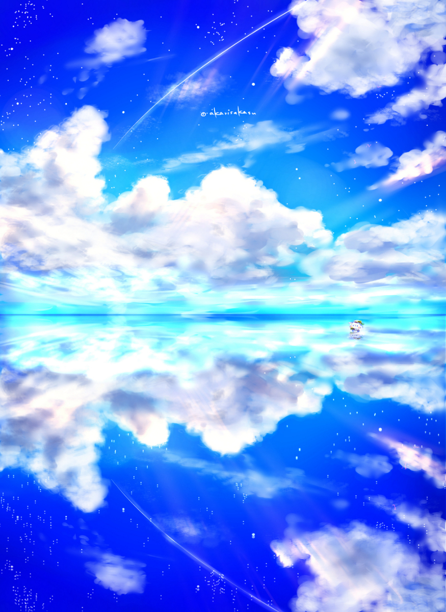 This is a pixiv picture whose title is 夏空.