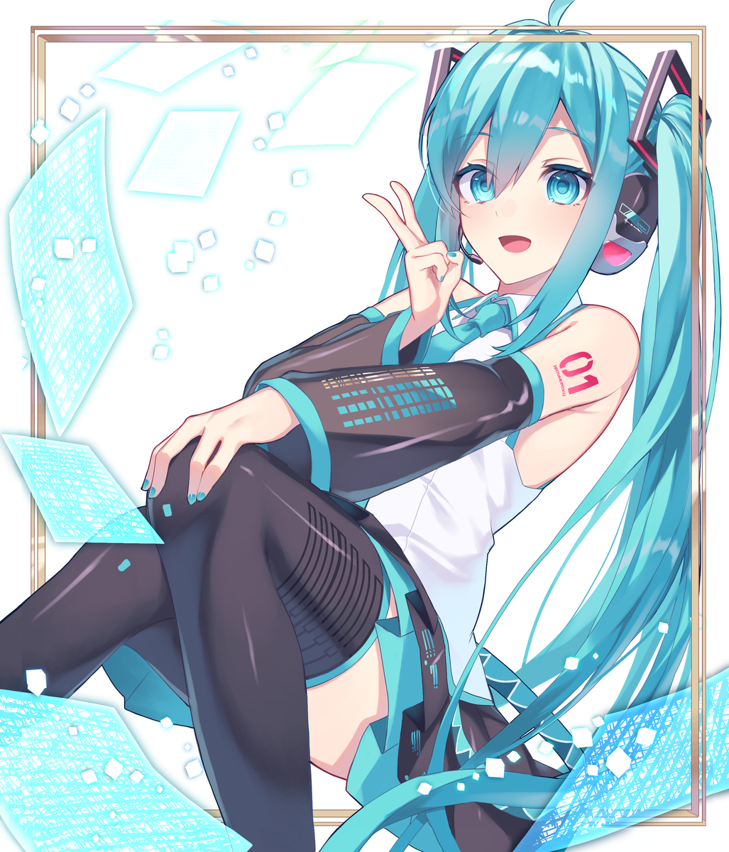 This is a pixiv picture whose title is 初音ミクV3.