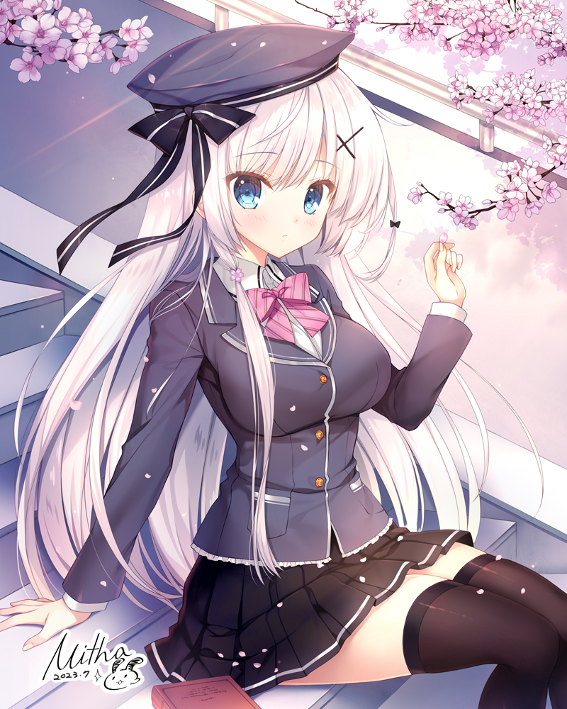 This is a pixiv picture whose title is 制服少女.