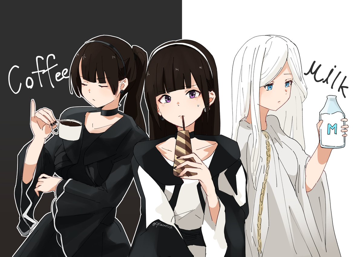 This is a pixiv picture whose title is 白黒つけないツムリちゃん.