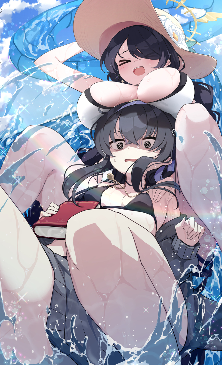 This is a pixiv picture whose title is ウォータースライダーするヒナウイ.