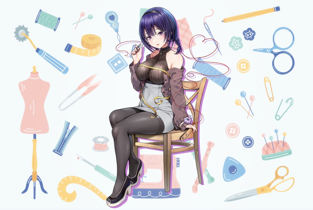 This is a pixiv picture whose title is 事務乃あんず.