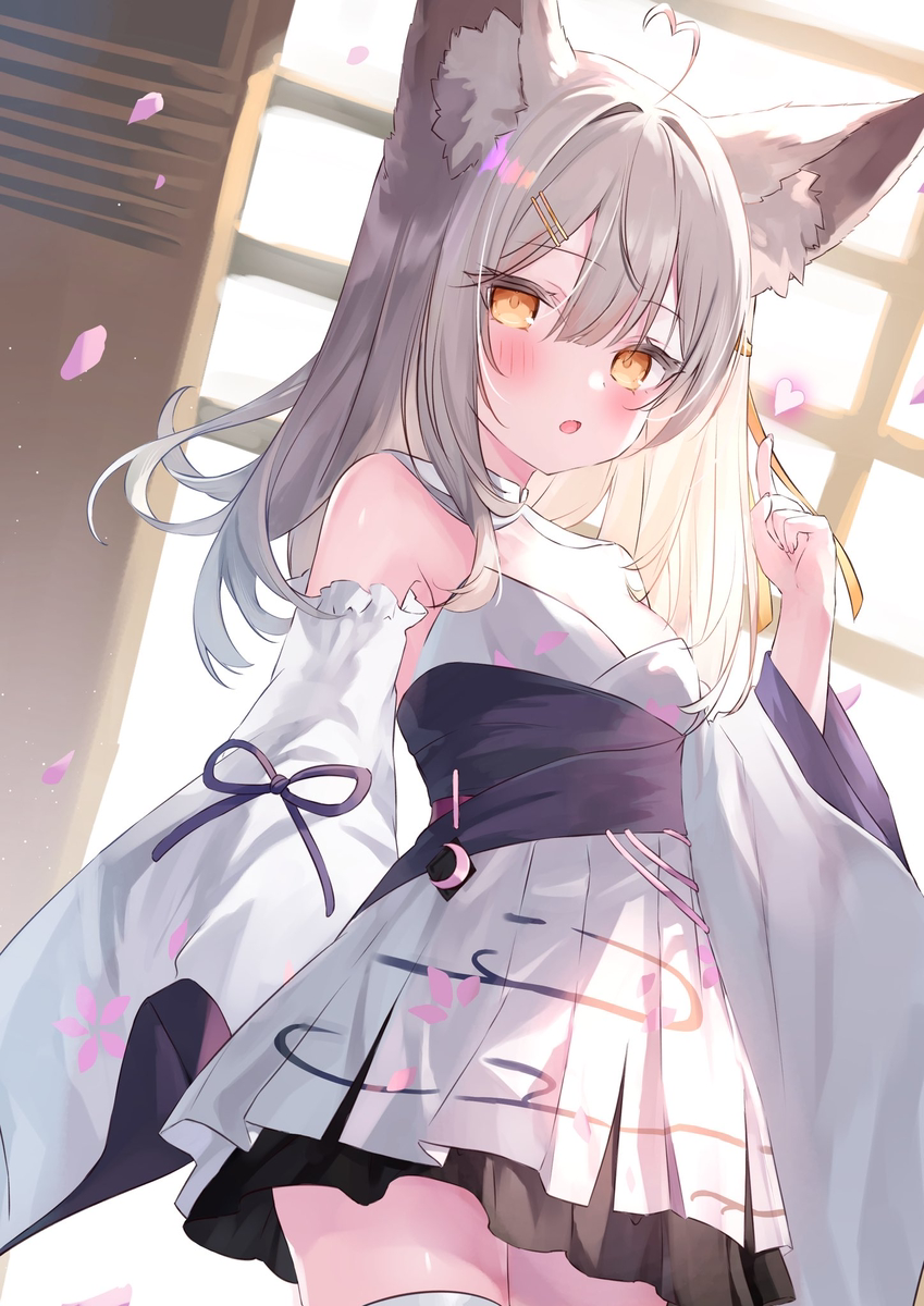 This is a pixiv picture whose title is 🦊💞.