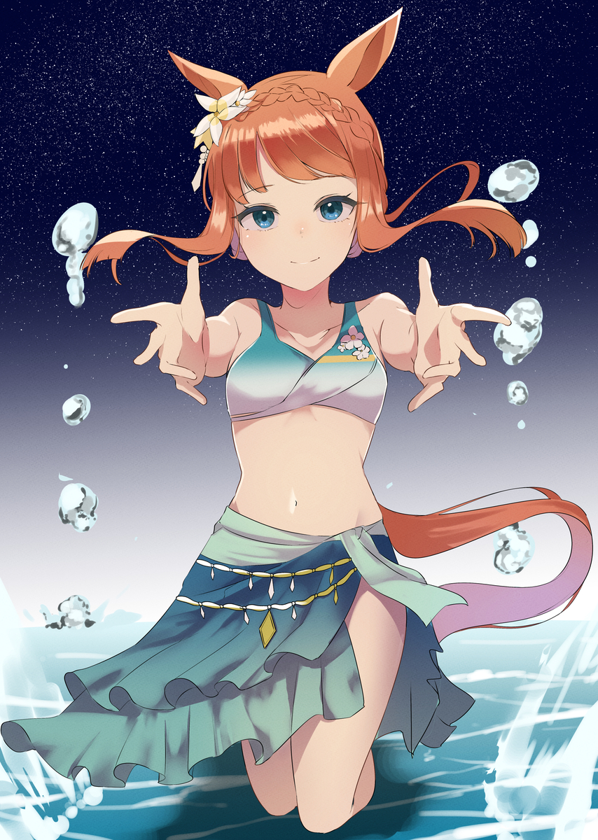 This is a pixiv picture whose title is 水着スズカさん.