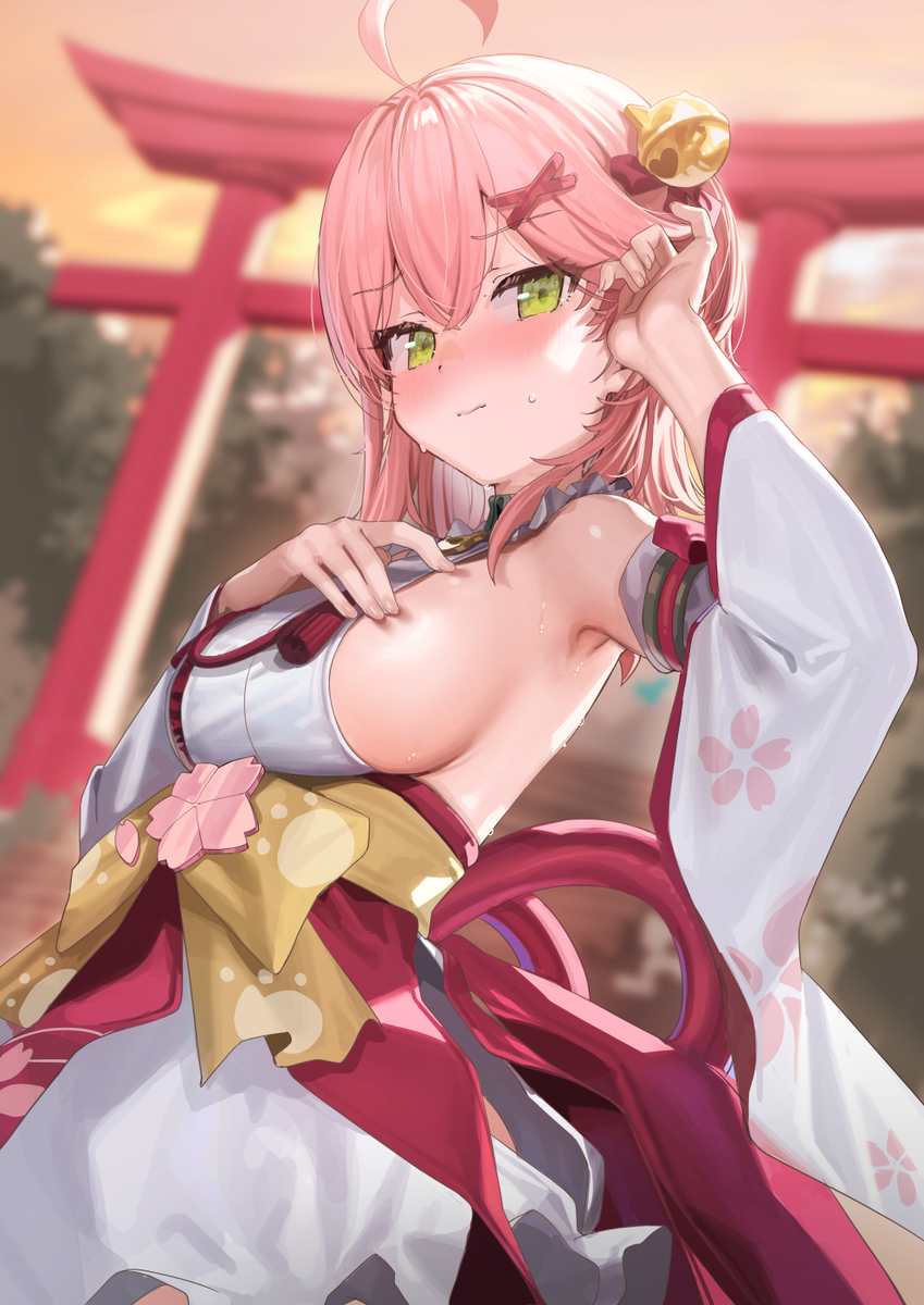 This is a pixiv picture whose title is さくらみこ.