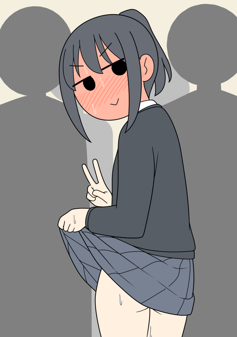 This is a pixiv picture whose title is ノーパンチャレンジ.