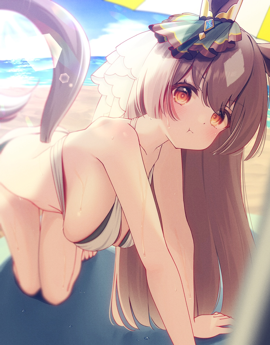This is a pixiv picture whose title is まったりしたいトレーナーvs泳ぎに行きたいダイヤちゃん.