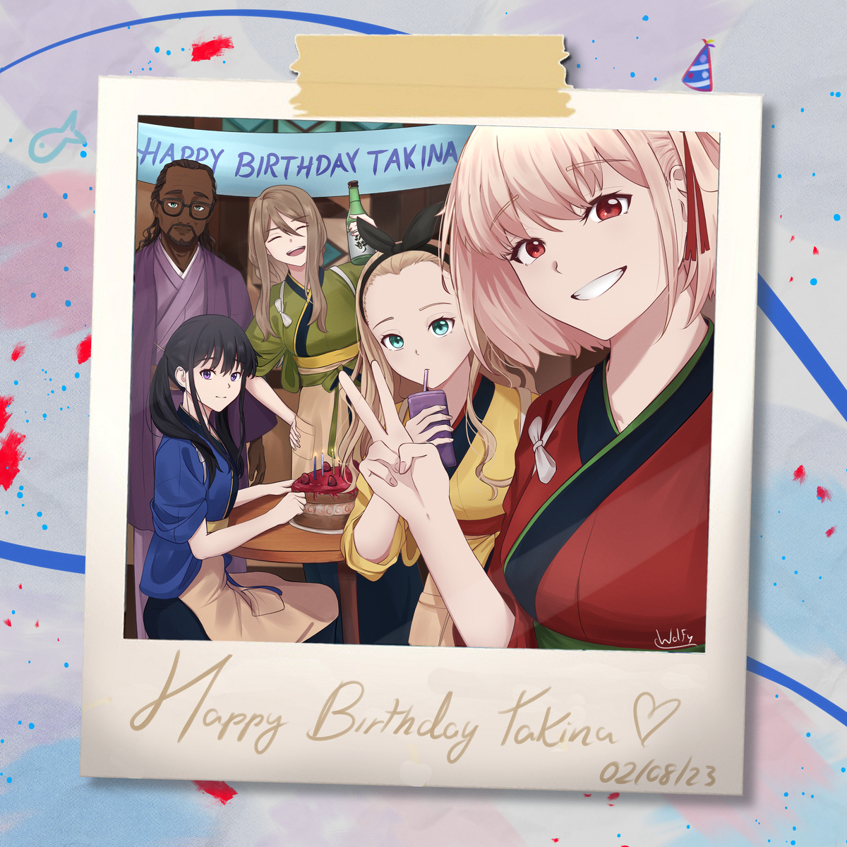 This is a pixiv picture whose title is Happy Birthday Takina.