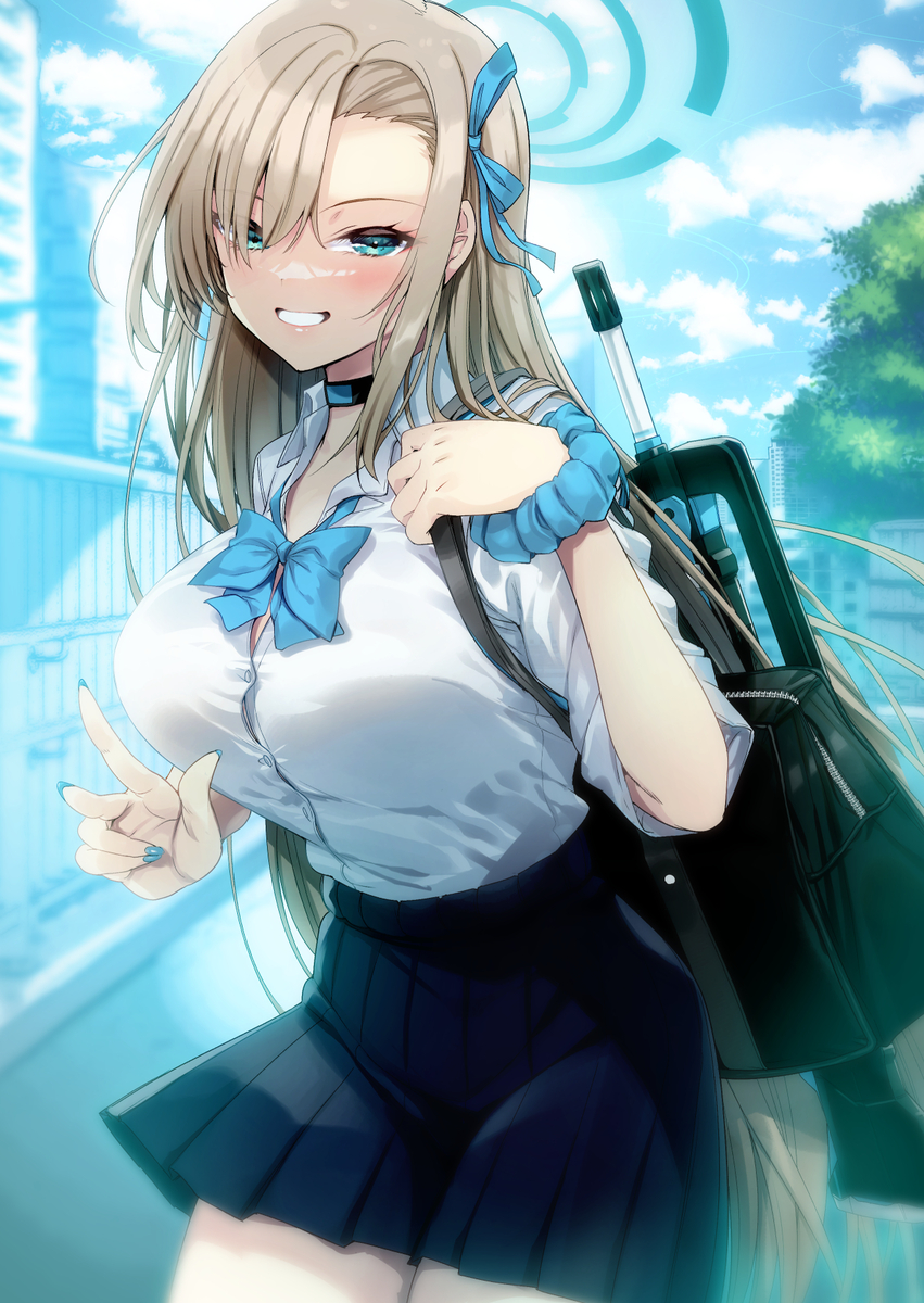 This is a pixiv picture whose title is 制服アスナ.