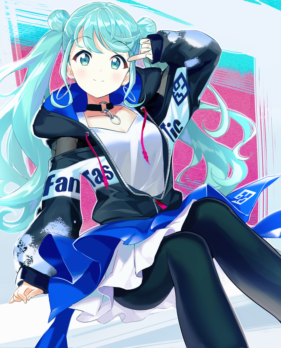 This is a pixiv picture whose title is ビビバスミクちゃん.