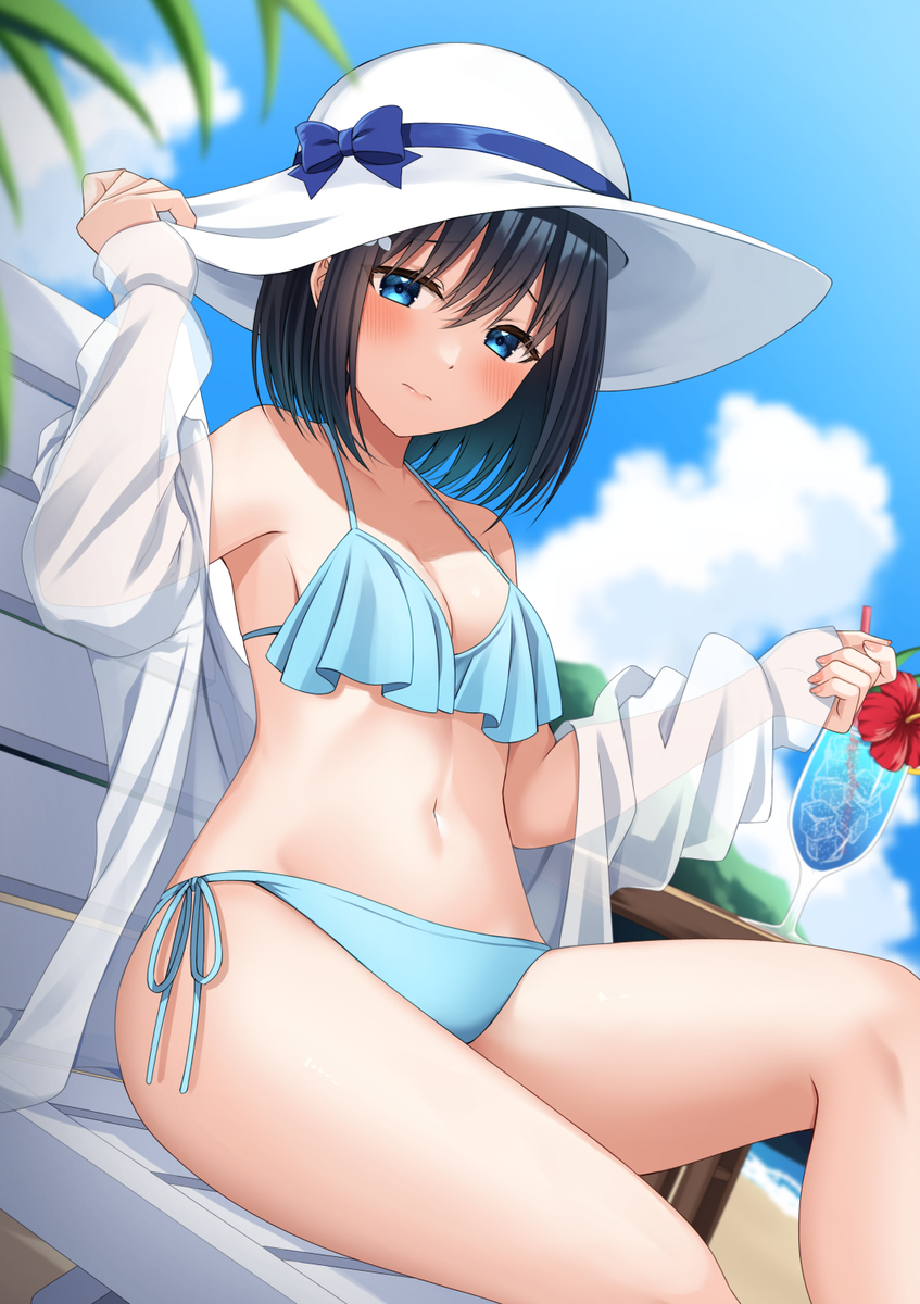 This is a pixiv picture whose title is 「ど…どこか変じゃない…？」.