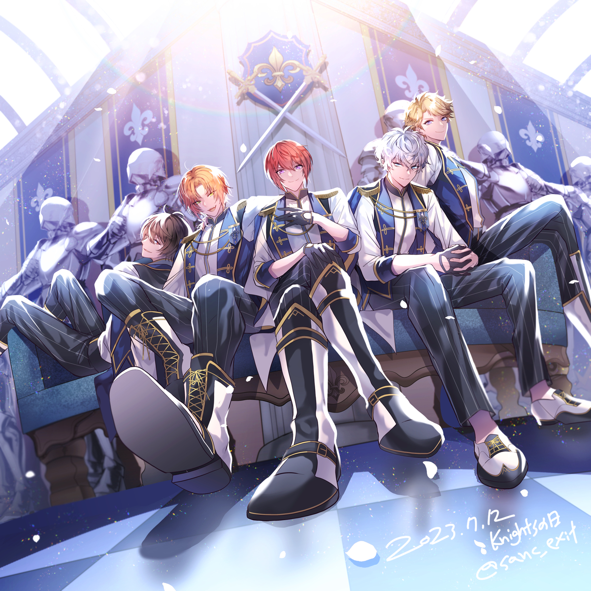 This is a pixiv picture whose title is 2023Knightsの日.