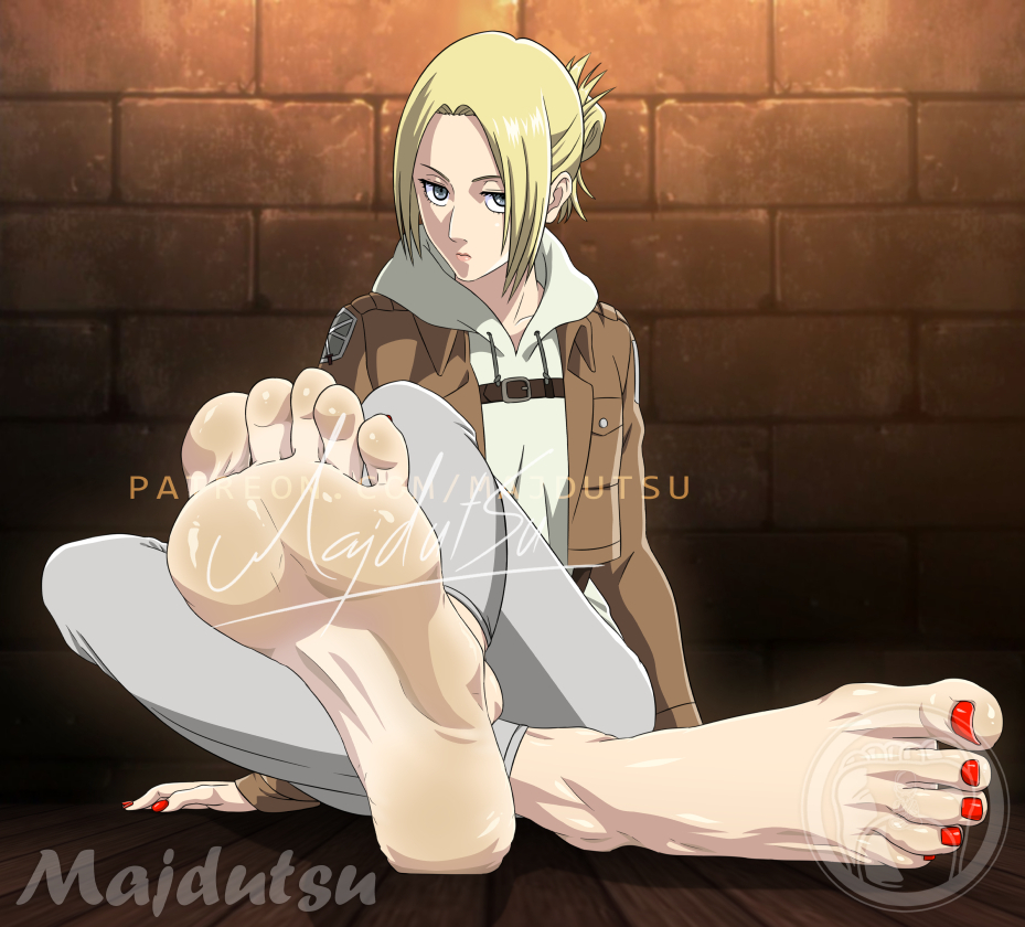 This is a pixiv picture whose title is Annie Leonhart Feet.