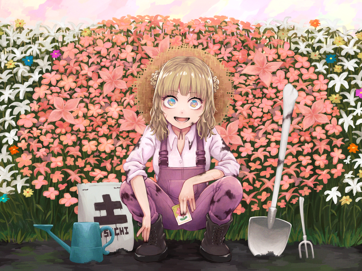 This is a pixiv picture whose title is 脳内お花畑.