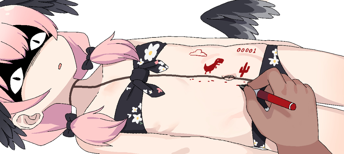 This is a pixiv picture whose title is 🦖.