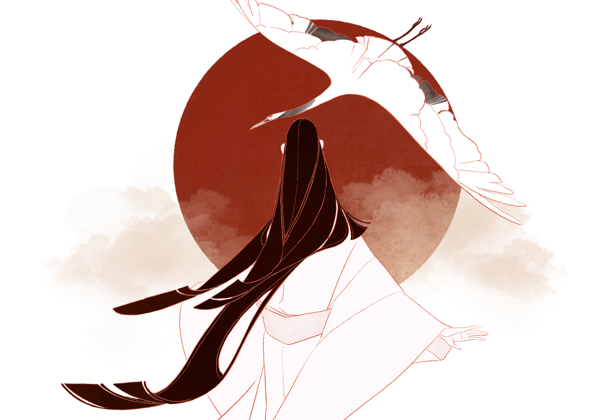 This is a pixiv picture whose title is 鶴見.