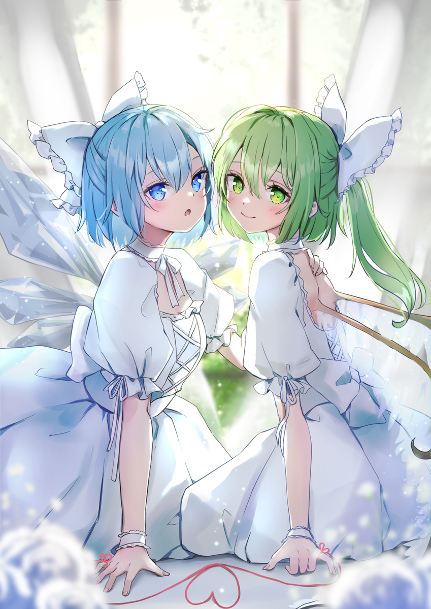 This is a pixiv picture whose title is チルノと大妖精.