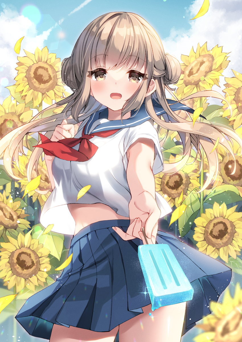 This is a pixiv picture whose title is 君と過ごす夏.