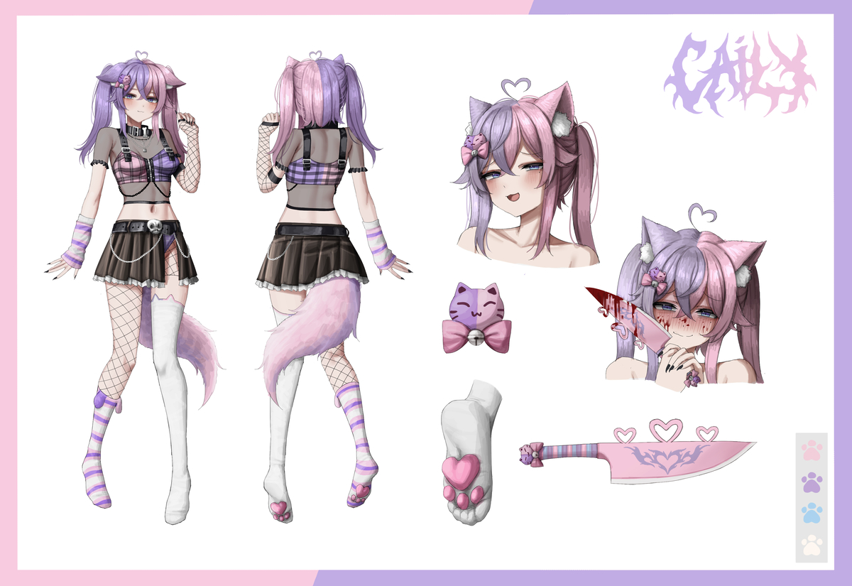This is a pixiv picture whose title is caily reference sheet.
