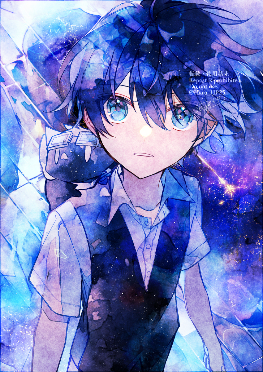 This is a pixiv picture whose title is 雨上がりの夜.