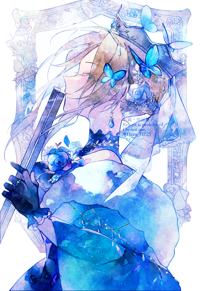 This is a pixiv picture whose title is 「描く」.