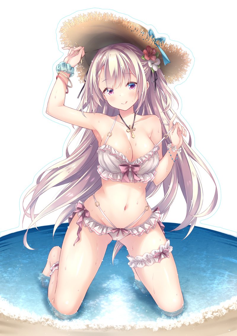 This is a pixiv picture whose title is その水着で聖女は無理でしょ…….