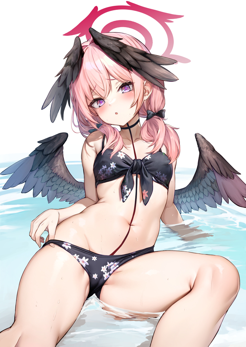 This is a pixiv picture whose title is 水着コハル.