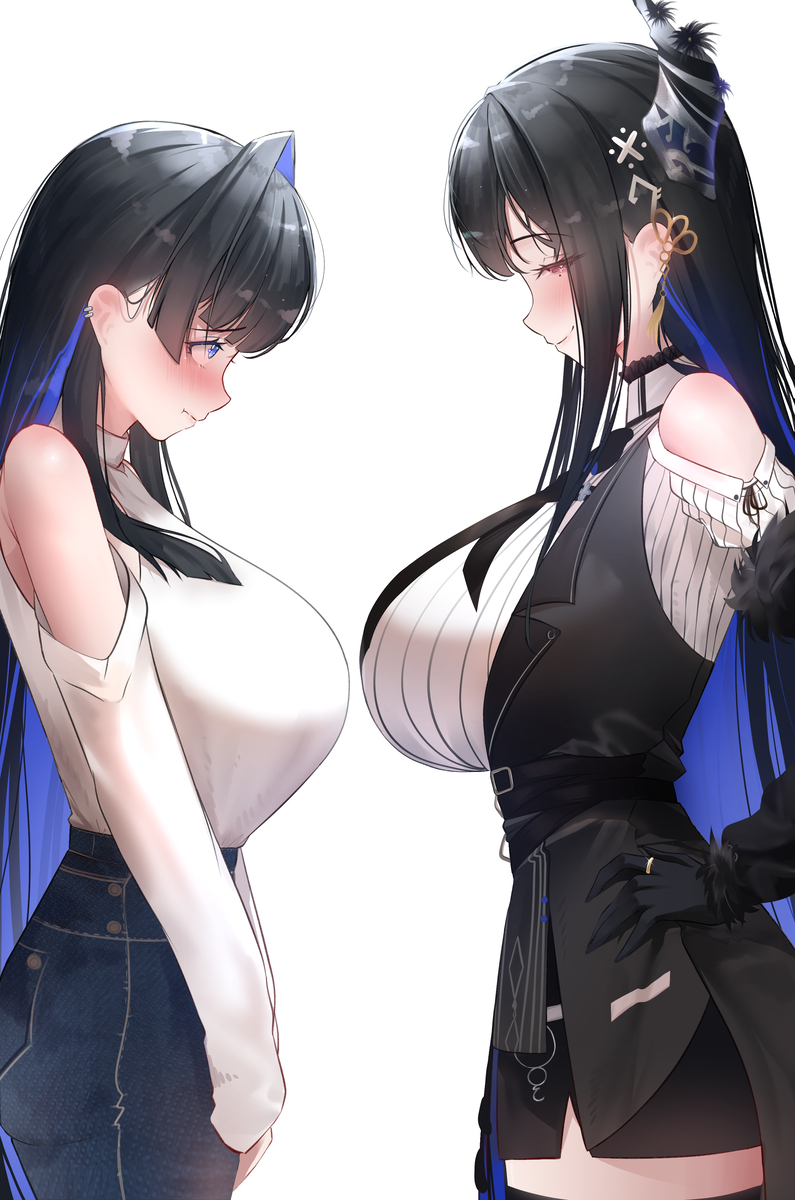 This is a pixiv picture whose title is Kronii & Nerissa.