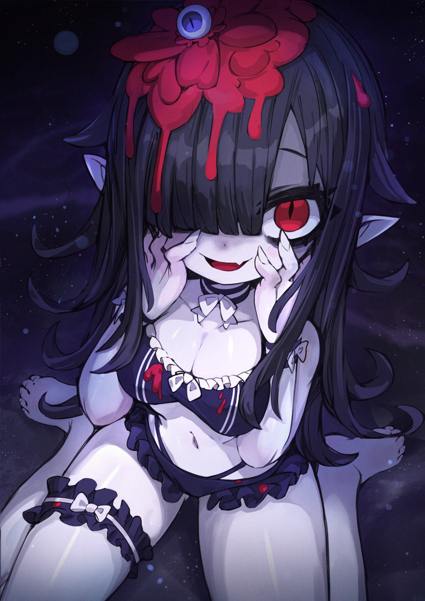This is a pixiv picture whose title is 🔴.
