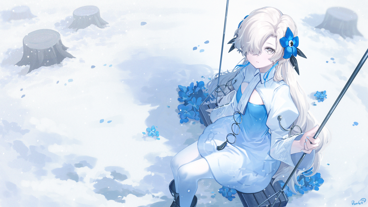This is a pixiv picture whose title is white.