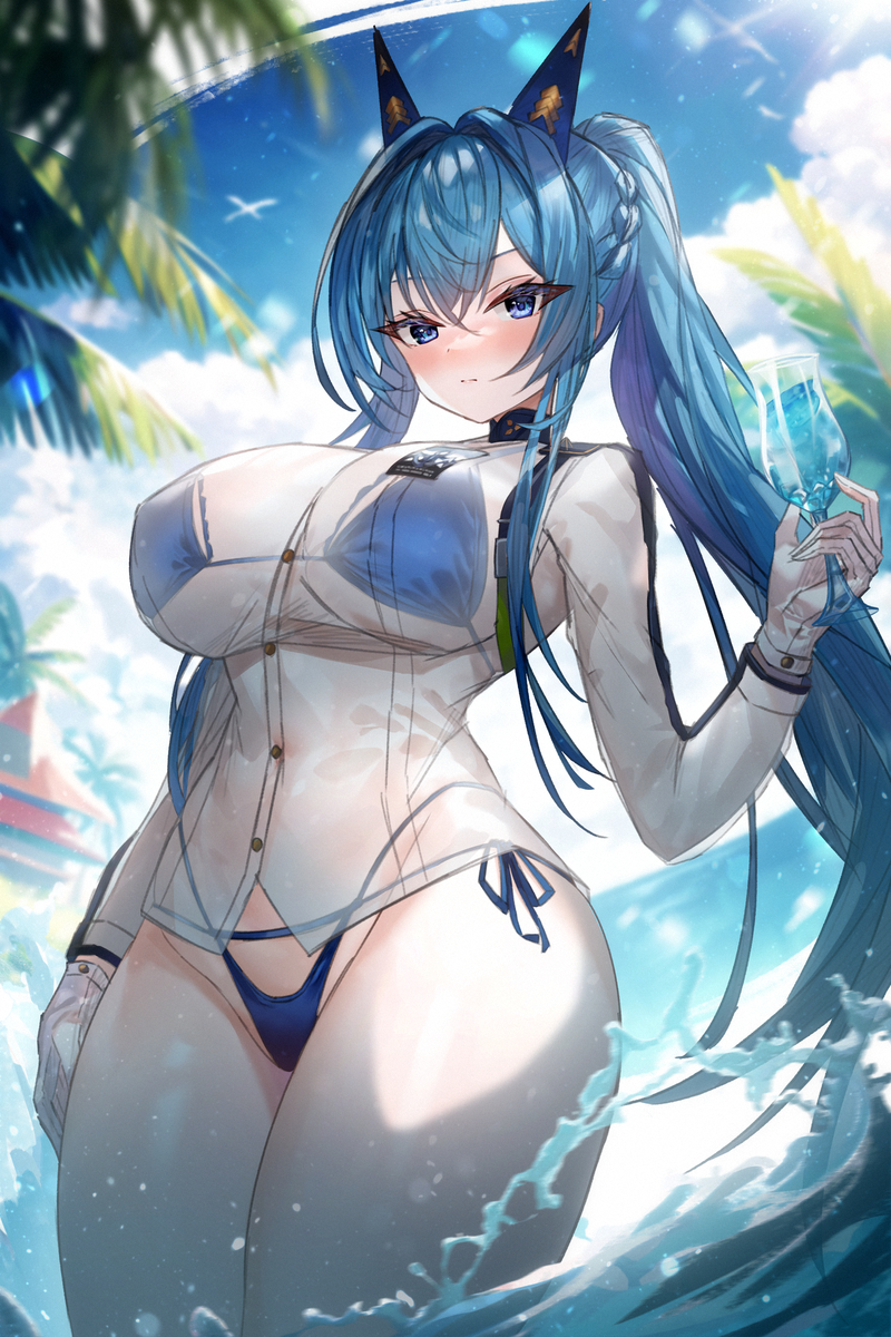 This is a pixiv picture whose title is Aquamarine.