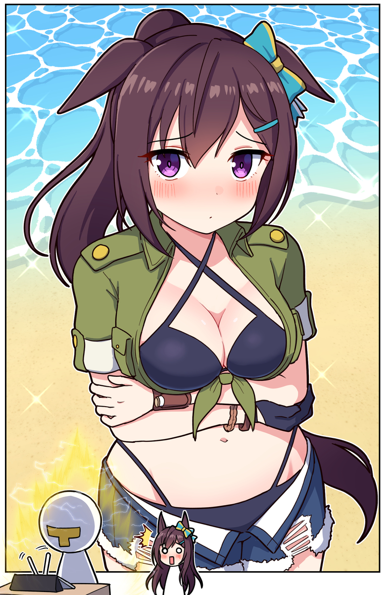 This is a pixiv picture whose title is 水着ピックアップが終わって油断していたドーベル.