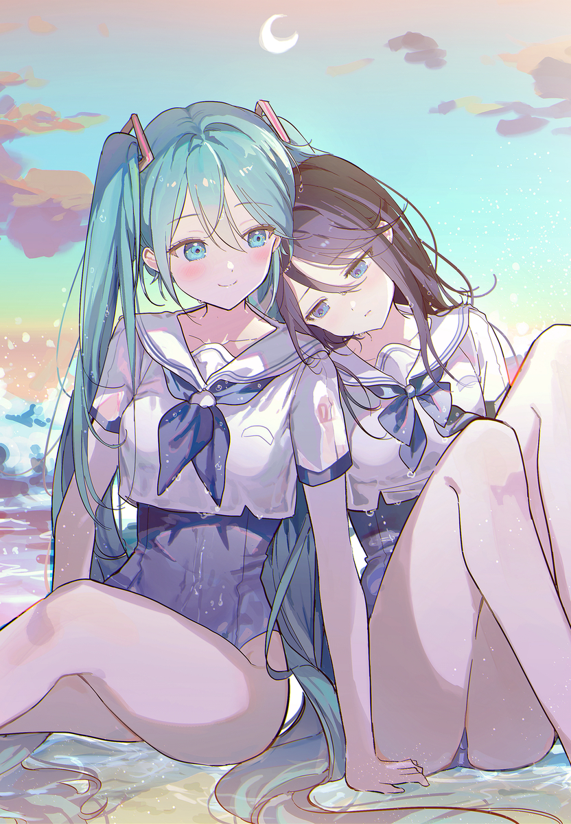 This is a pixiv picture whose title is 🌊🌊.