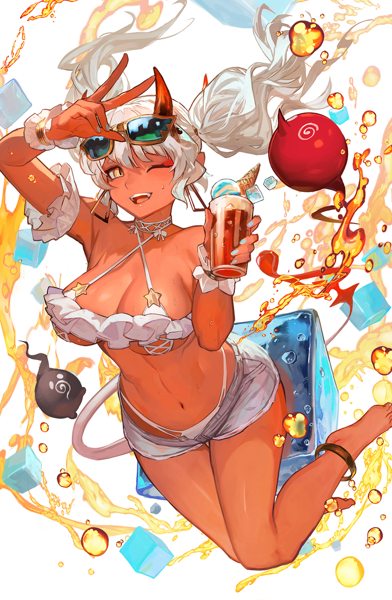 This is a pixiv picture whose title is サマーカフェインちゃん.